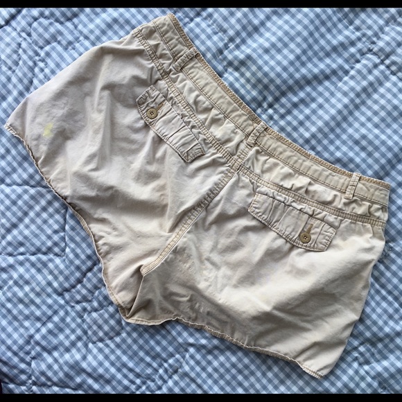 Western high rise khaki distressed shorts size 16 - Picture 4 of 8